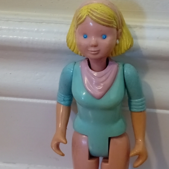 1993 Vintage Fisher Price Loving Family  Dollhouse Mom Blonde Hair Action Figure - Picture 7 of 8